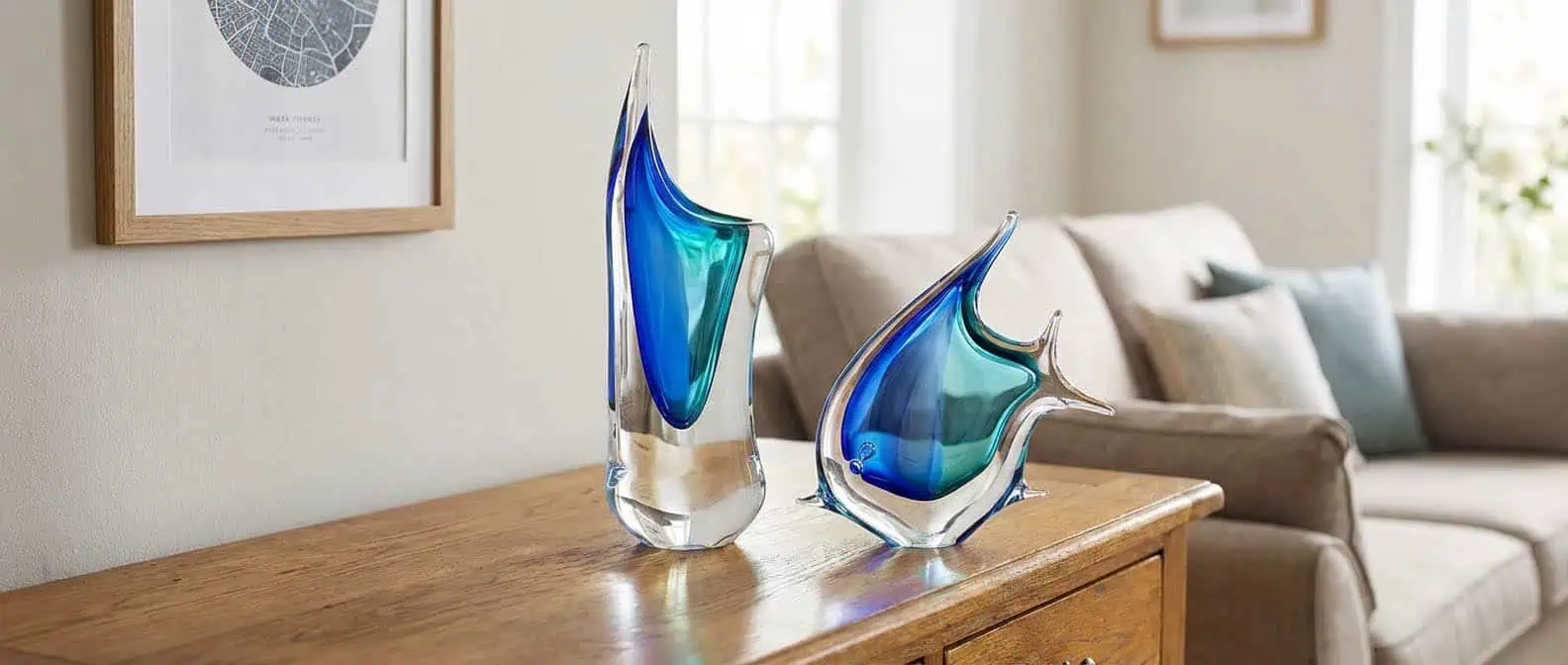 Ručně tvarované hutní sklo z rodinné sklárny - interiérové foukané originály od Artcristal Bohemia